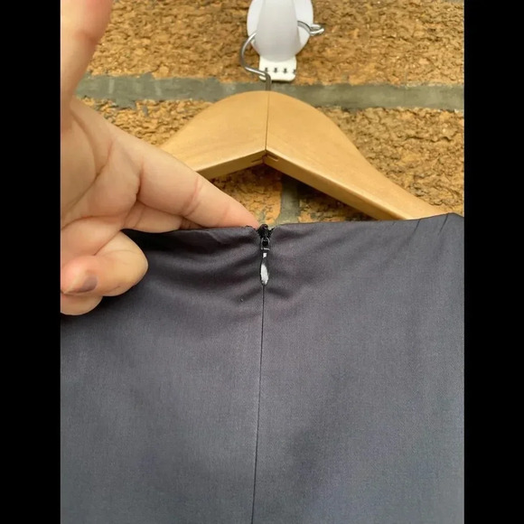 Peserico Gray Sheath Dress Size 44 IT US 8Sleeveless Italy - Picture 4 of 10